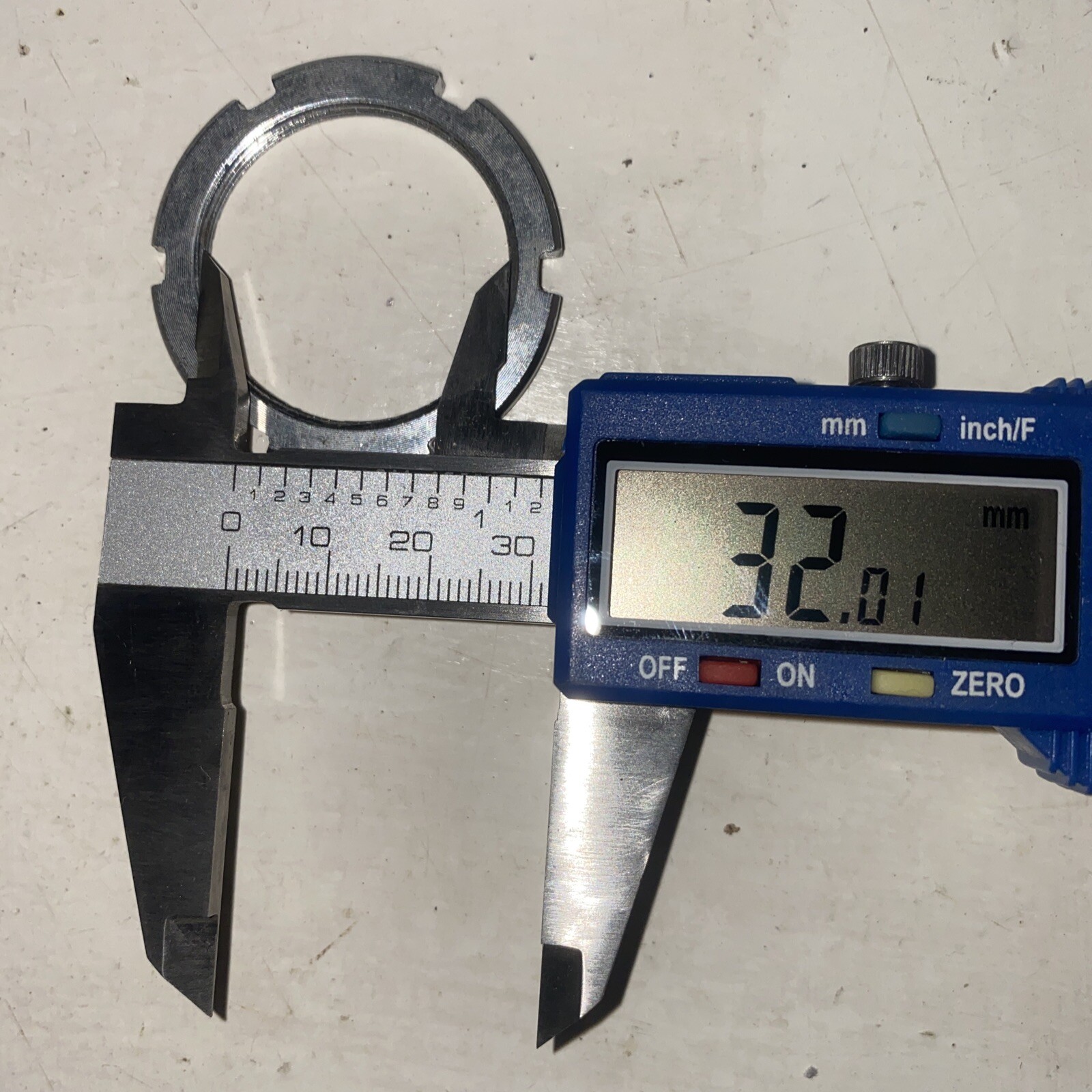 FIXED GEAR LOCKRING Six 6 Notch TRACK Silver Lock Ring 32mm