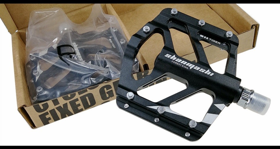 CNC Aluminum Road MTB Folding Bike Bicycle Pedal Flat Pedals Bearing Tiger