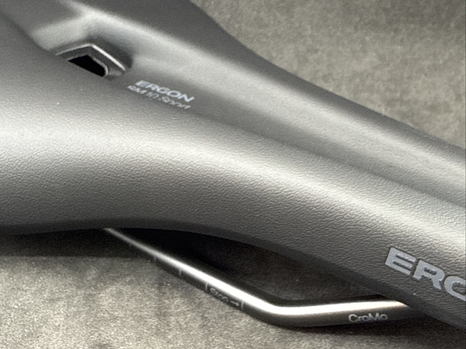 ERGON SM 10 Sport Stealth Gravel Saddle CroMo Rail Black 270mm x 140mm MSRP $99