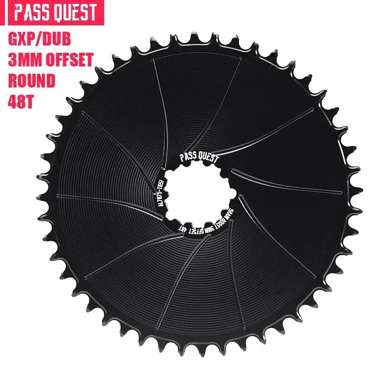3mm Offest Narrow Wide Chainring for Direct Mount Crank Gravel Bike Chain 36-54T