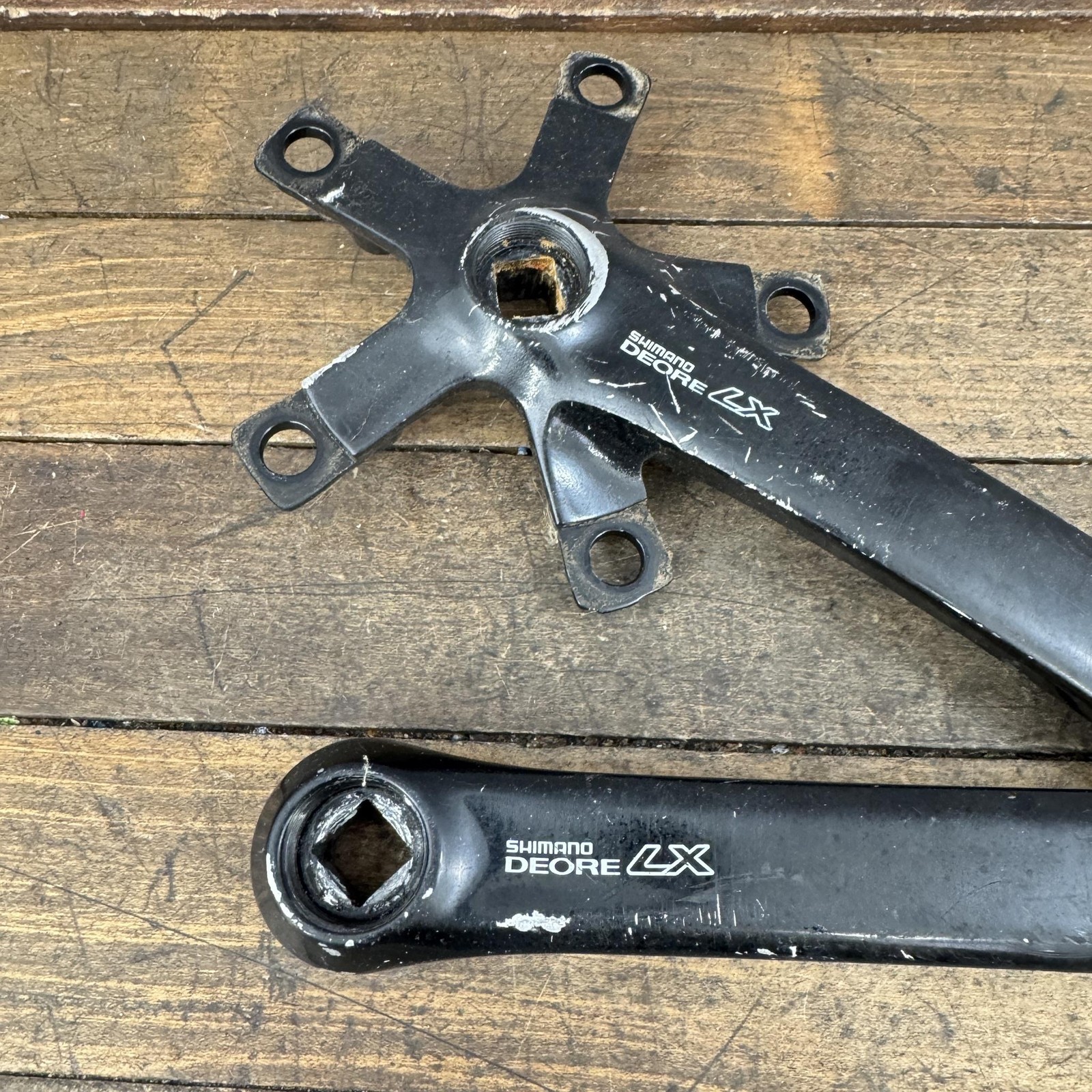 Vintage Shimano Deore LX Crank Set FC-M560 175 Mm 110 BCD MTB Black Arms 1990s