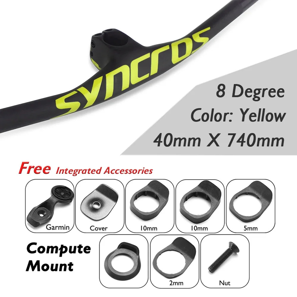 Carbon Mountain Bicycle Handlebar 8 Degree with Stem 30/40/50mm Degree Parts