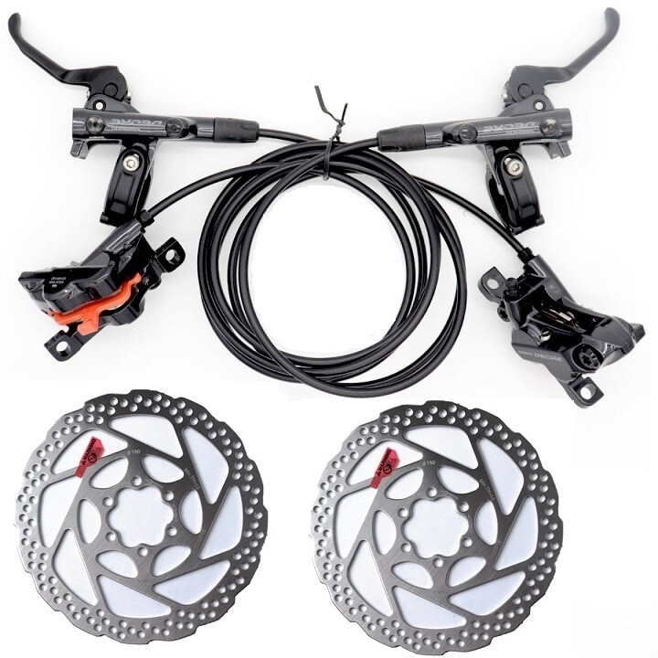 Shimano Deore M6120 BL-M6100+BR-M6120 Hydraulic Disc Brake 4-Pistol w/RT56 Rotor
