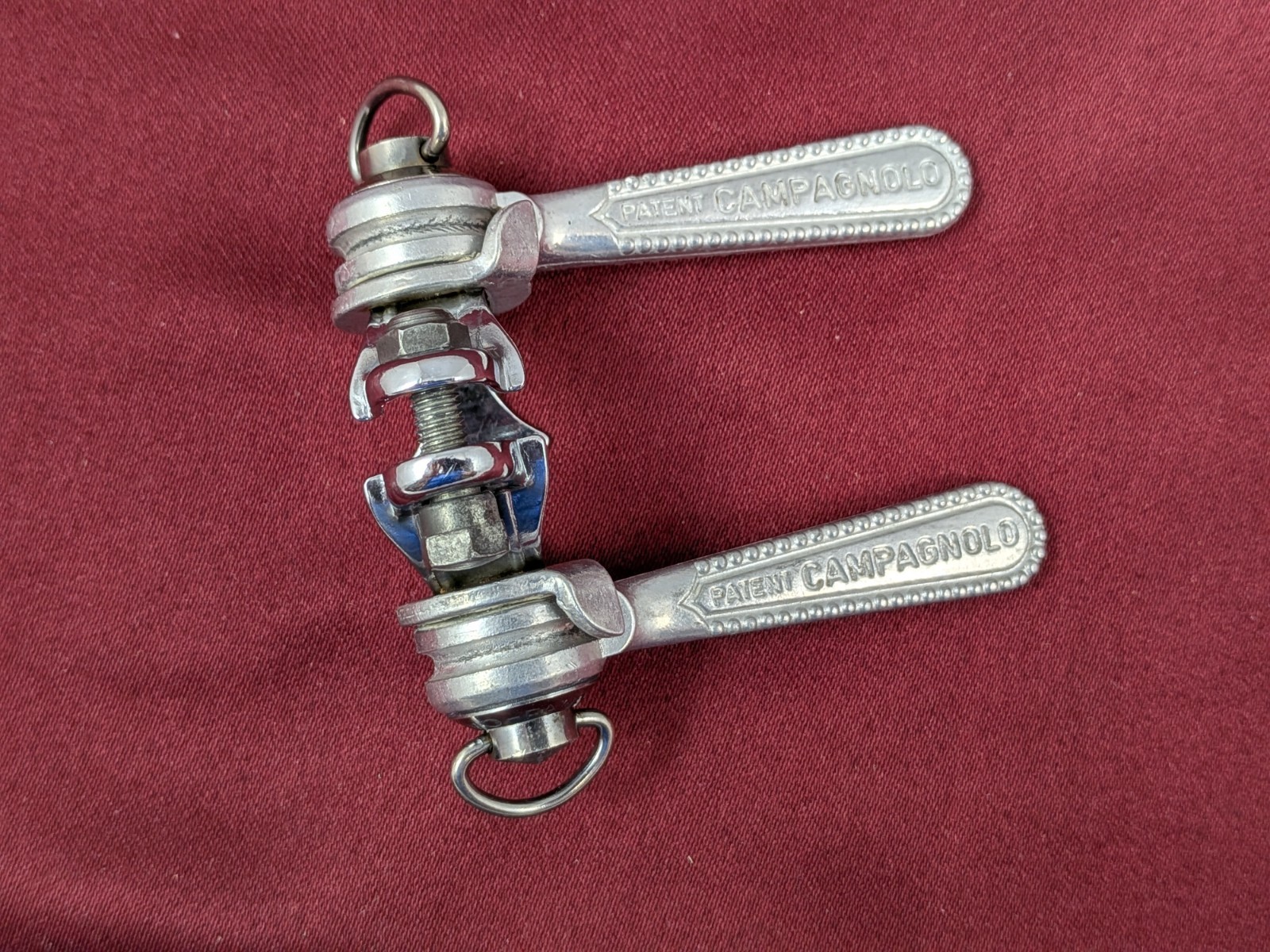 Campagnolo Record Downtube Shifter Set 1970s Clamp-On Alloy/Steel 28.6mm Clamp