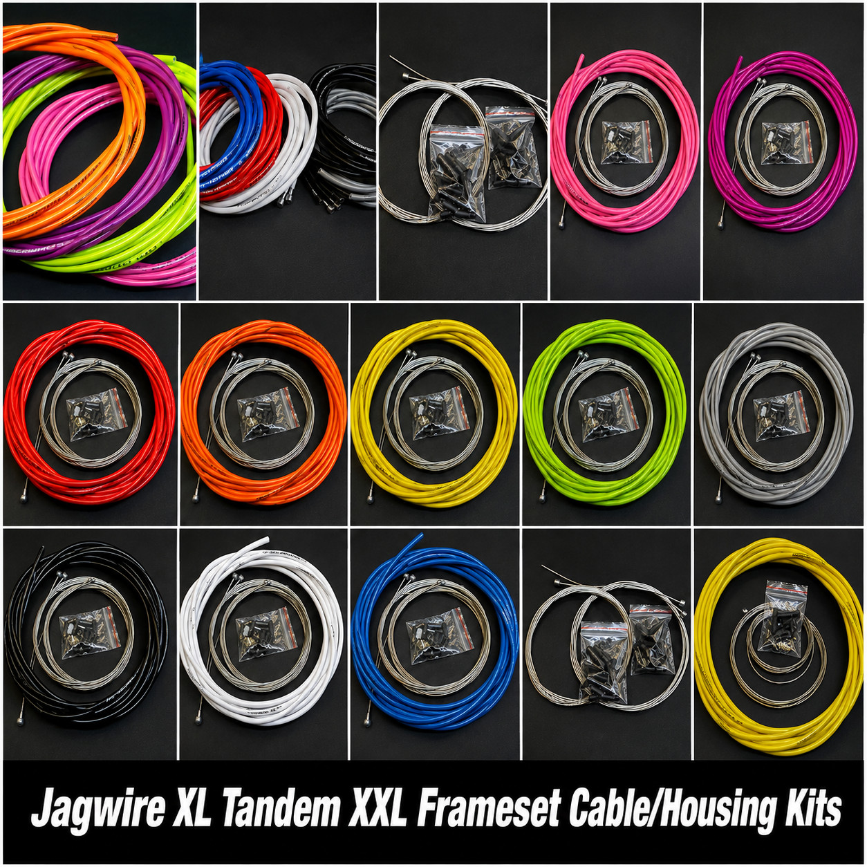 Jagwire XL Tandem Road MTB-Shift/Brake Cable/Housing Kits 4/5mm SRAM SHIMANO PRO