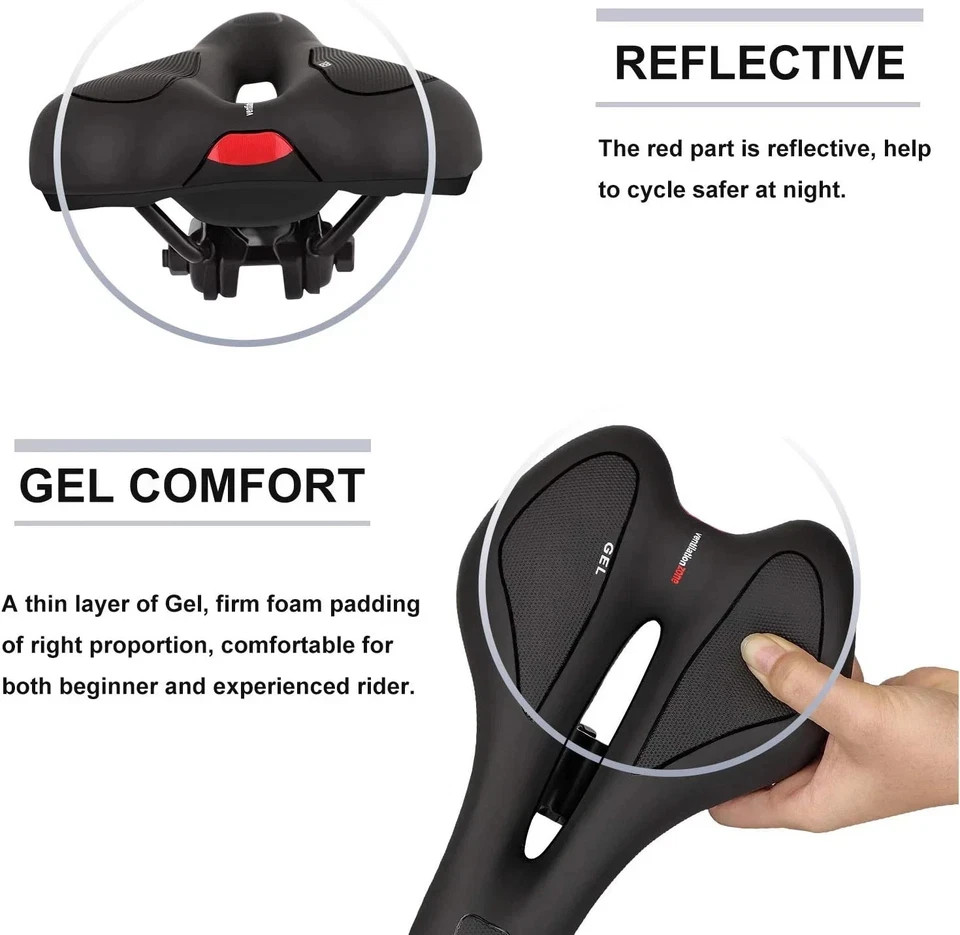 Bike Seat Gel Bicycle Saddle Comfort for Men Women MTB Mountain Road Trekking Cr