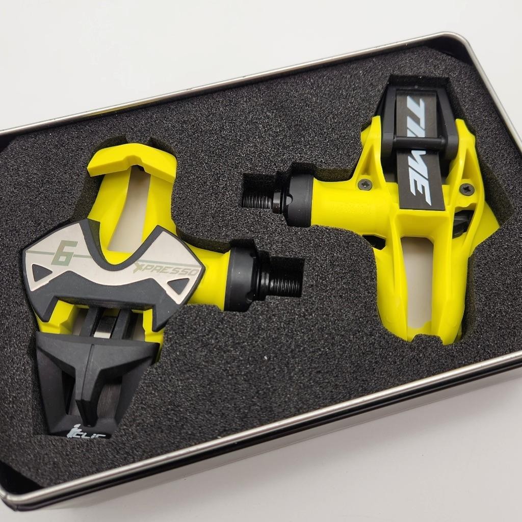 Time Xpresso 6 Plasma Yellow Clipless MTB Bicycle Pedals OPEN PACKAGE
