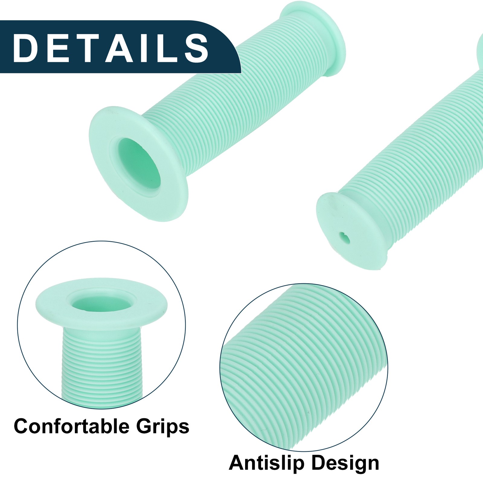 Bike Handlebar Grip Cover 100mm Lightweight MTB End Grip Protector Blue 1 Pair