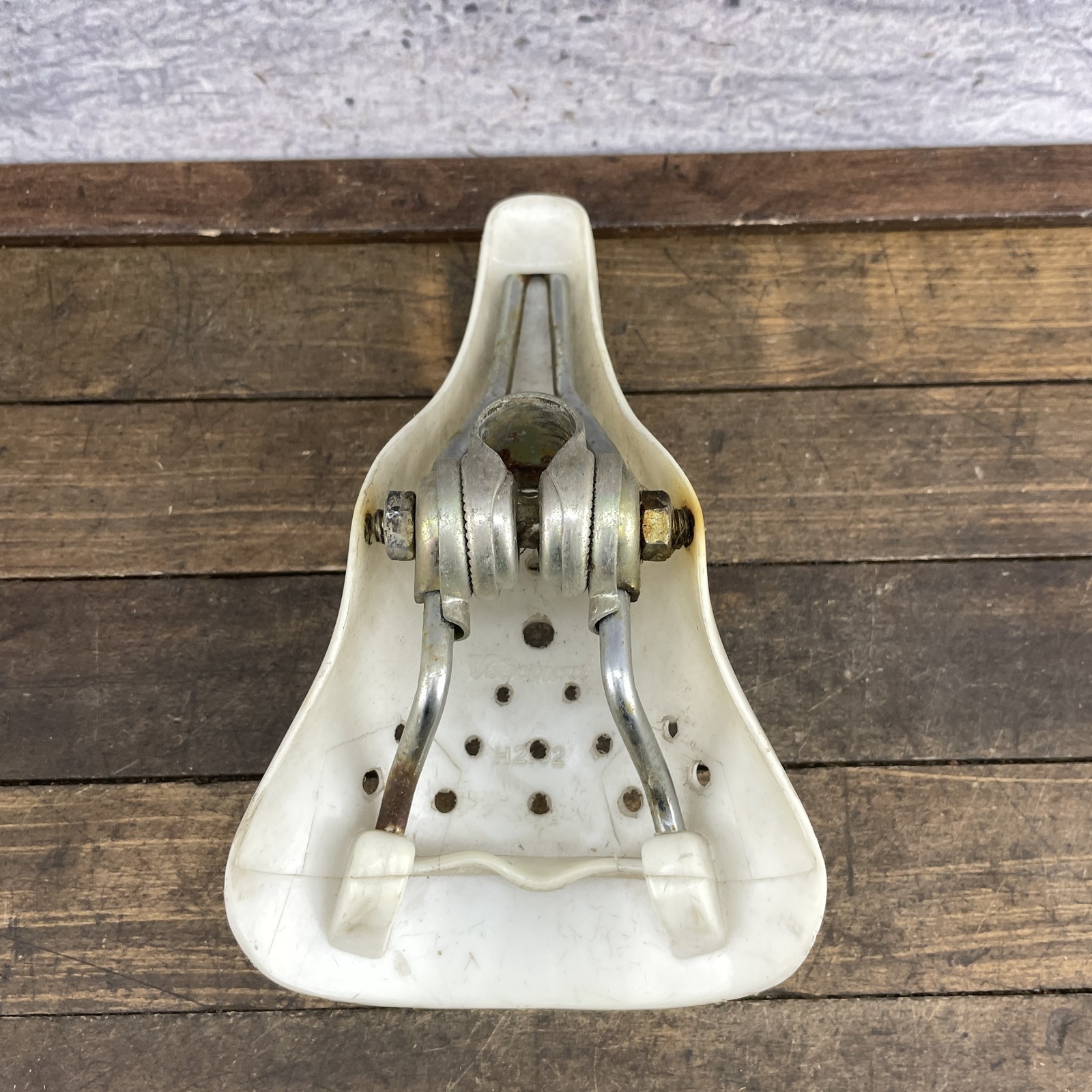 Vintage Viscount BMX Mini Aero Bicycle Saddle Seat White Pit Bike H292 1980s