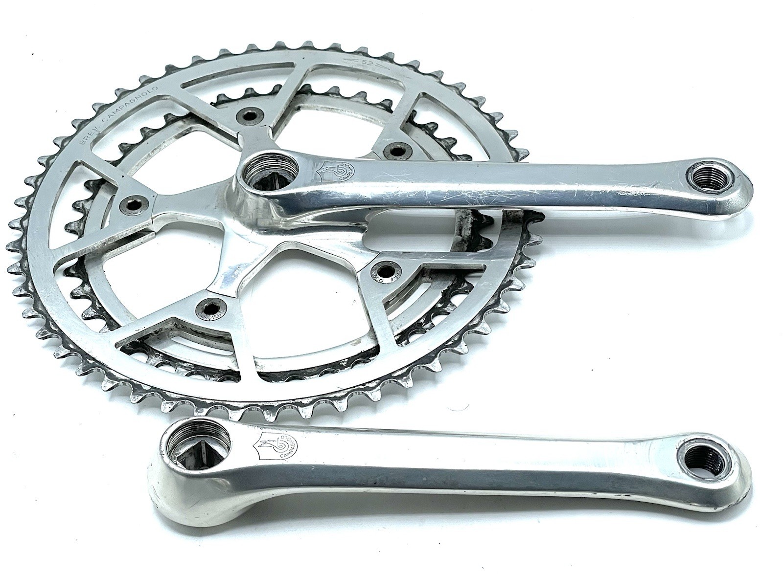 Campagnolo Triomphe Crankset 170mm 52/42 ISO Square Taper Vintage Campy Italy