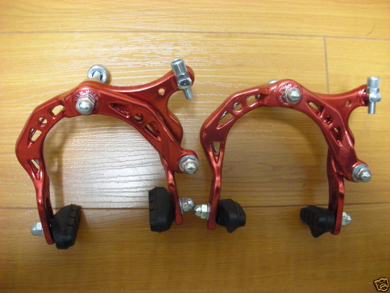 BICYCLE BIKE ALUMINUM SIDE PULL BRAKE CALIPER MTB BMX 2000A RED