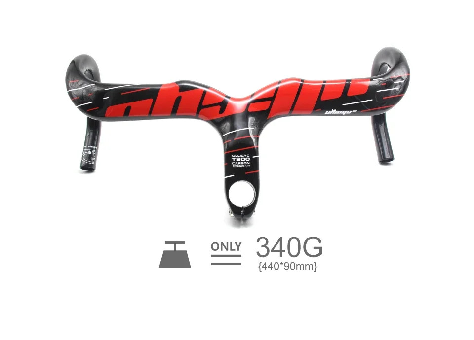 Full Carbon Fiber Road Bicycle Integrated Handlebar 28.6mm 400/420/440mm Width