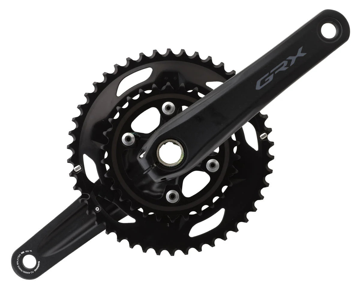 Shimano GRX FC-RX600 Crankset (Black) (2 x 10 Speed) (Hollowtech II)