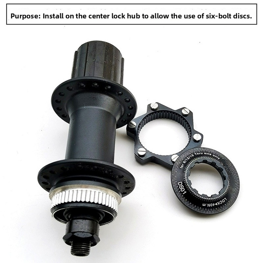 Center Lock Hub to 6 Bolt Adapter for Road and For Mountain Bike 9/12mm