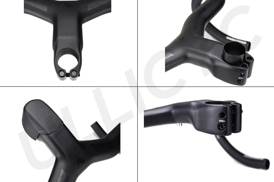 Road Bicycle Handlebar Carbon Internal Cable Various Sizes 380-440mm 80-110mm