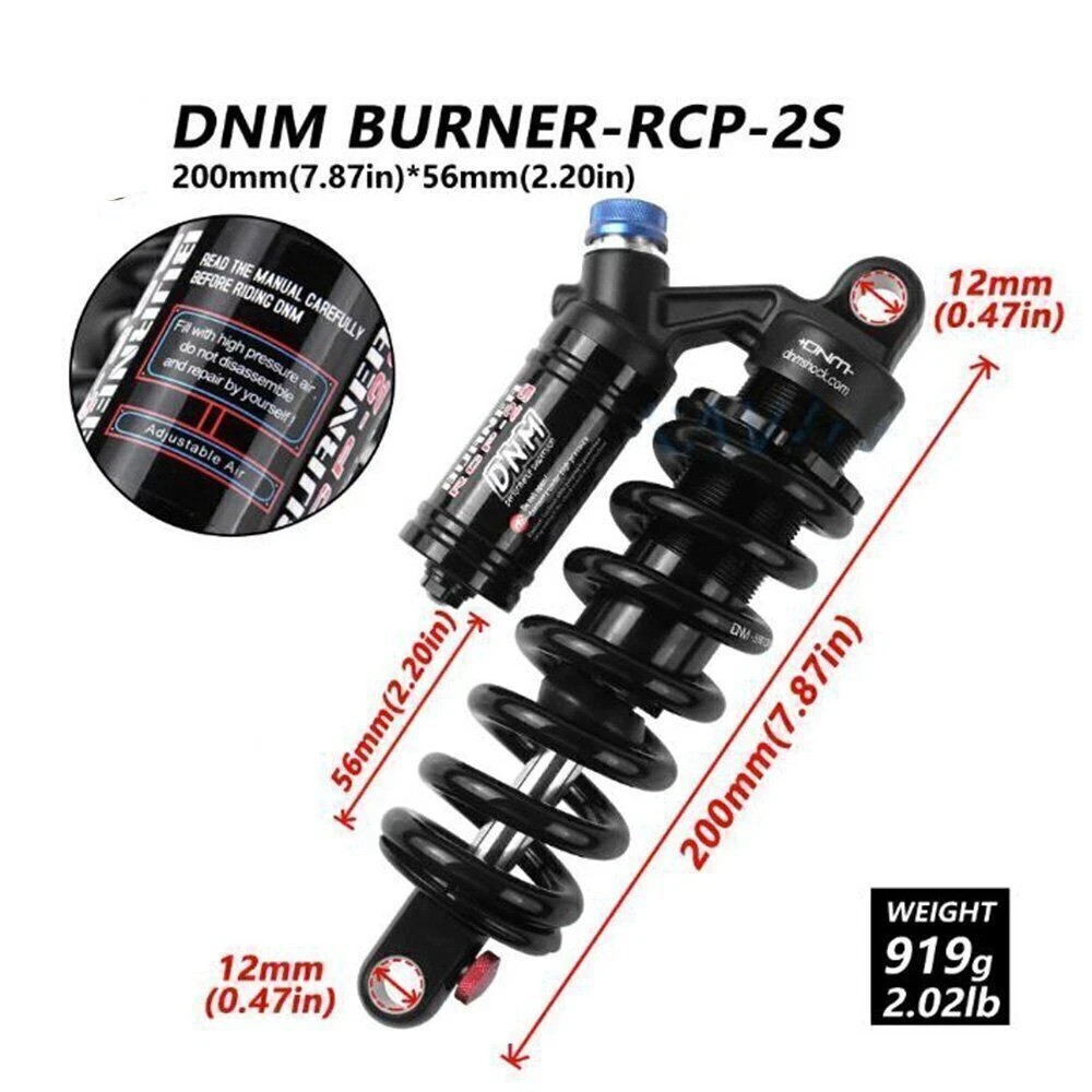 DNM BURNER-RCP2S Mountain Downhill Bike Rear Shock 200mm 550 lbs New Model Type,