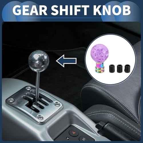 Car Shift Knob, 9cm Universal for Automatic and Manual Vehicle Gear Purple