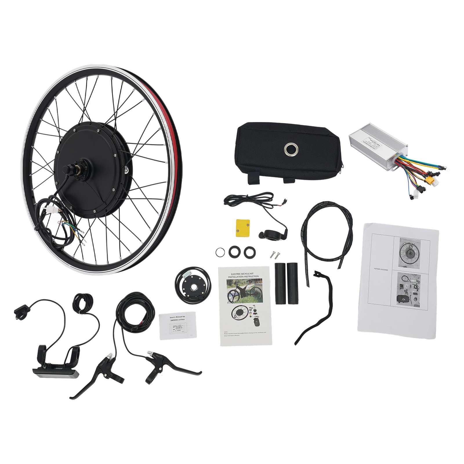 48V 1000W Electric Bike Conversion Kit 24inch Front Wheel E-Bike Conversion Kit