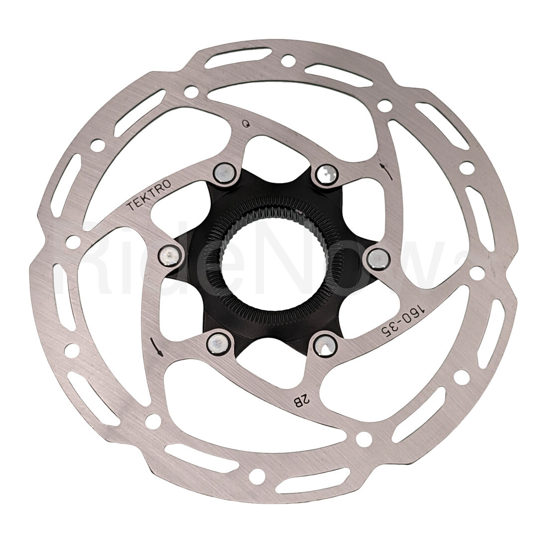 Tektro TR35 160mm Center Lock Disc Rotor, Round Type, Stainless, 2-Piece 160-35