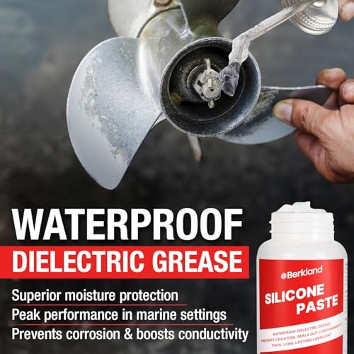 Silicone Paste Dielectric Grease, 8 oz — Waterproof Silicone Grease for