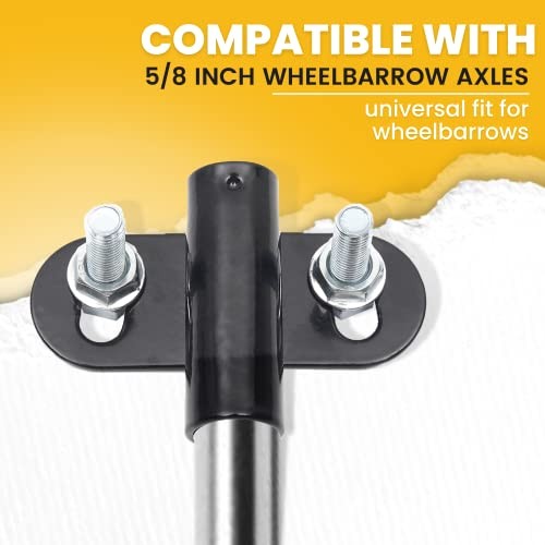 Wheelbarrow Axle Bracket Set (4-Pack) – Compatible with 5/8 Inch Wheelbarrow