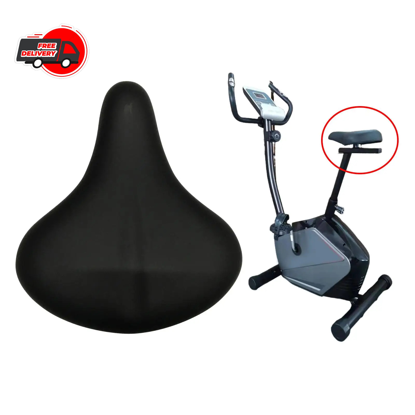 Comfort Bike Seat Replacement Soft Wide for Stationary Bike Exercise Bike Seat