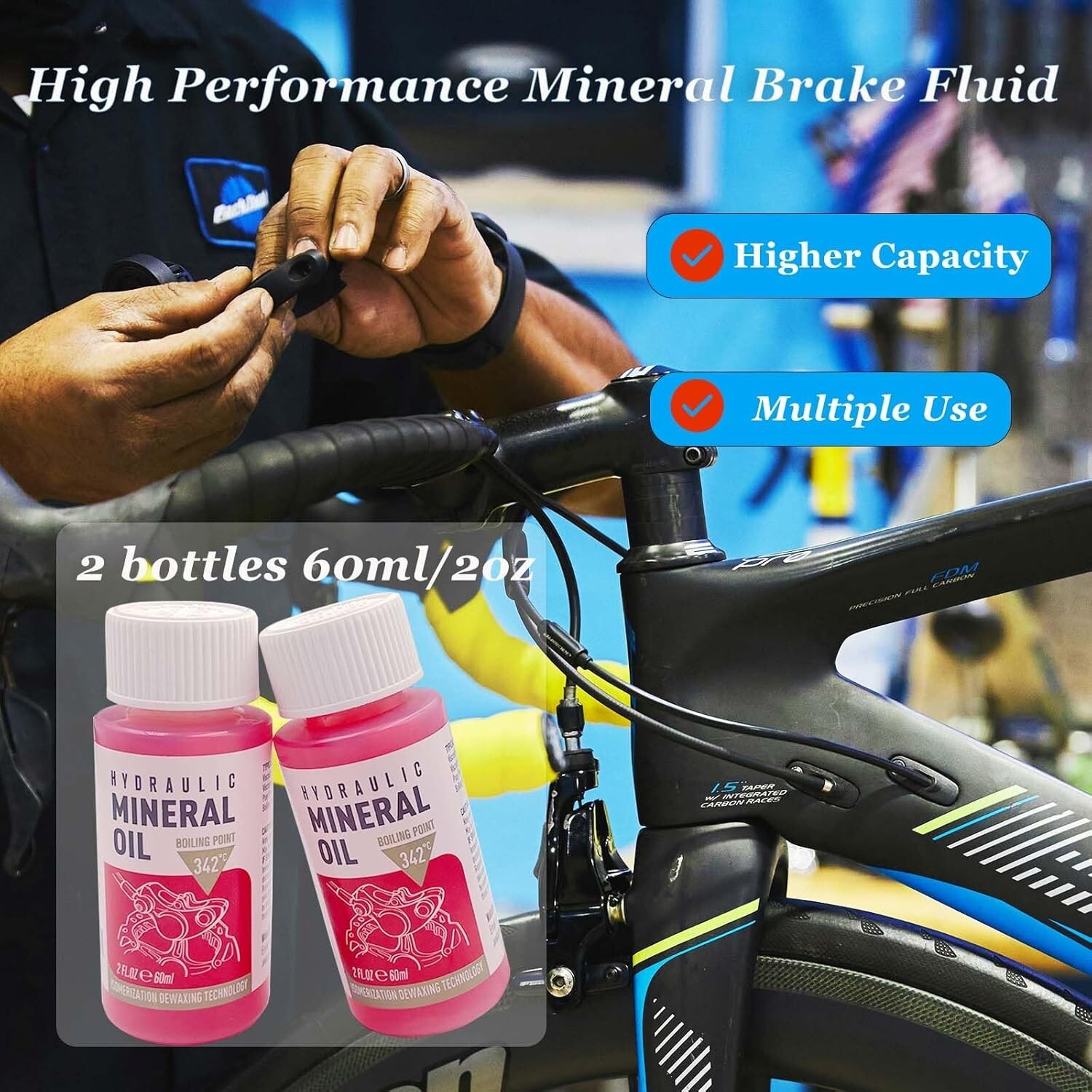 Brake Bleed Kit for Shimano Hydraulic Brakes, Brake Fluid Mineral Oil 120ml …