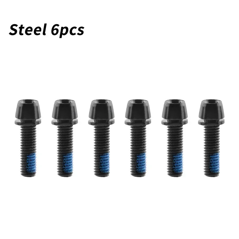 6Pcs M5x17mm Stainless Bike Stem Bolts w/Washer MTB Road Gravel Screws