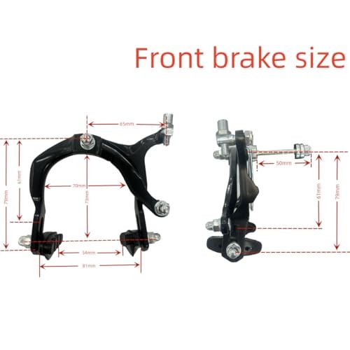Bike Brake Calipers Set C Brake Caliper Rear & Front Brakes Kit Side Pull Black