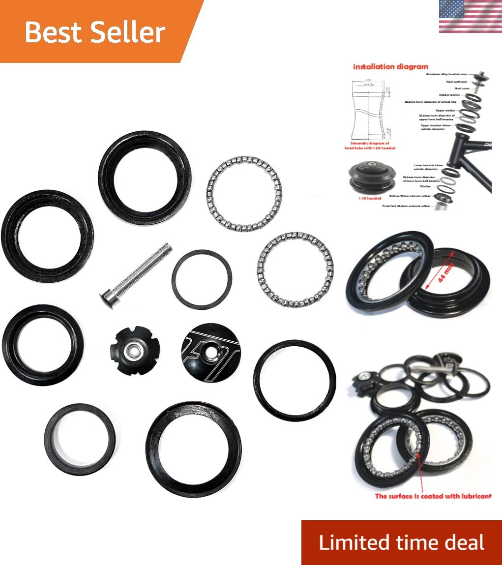 High-Quality 1-1/8′ BMX Headset Bearings – Durable and Lightweight 44mm Cap
