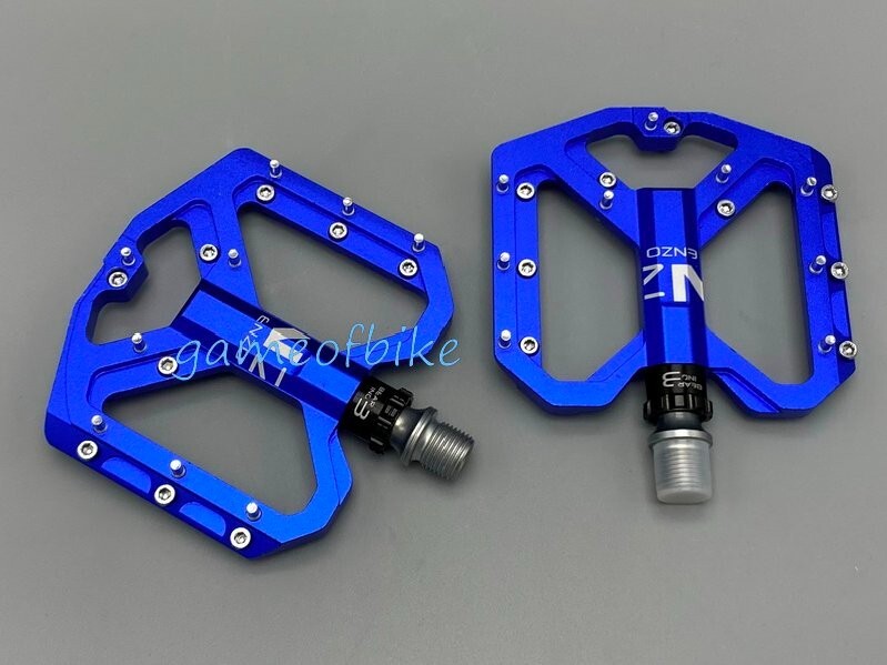 ENZO Mountain Bike Pedal Aluminum MTB Road Bike 3 Bearings Platform Pedals 9/16″
