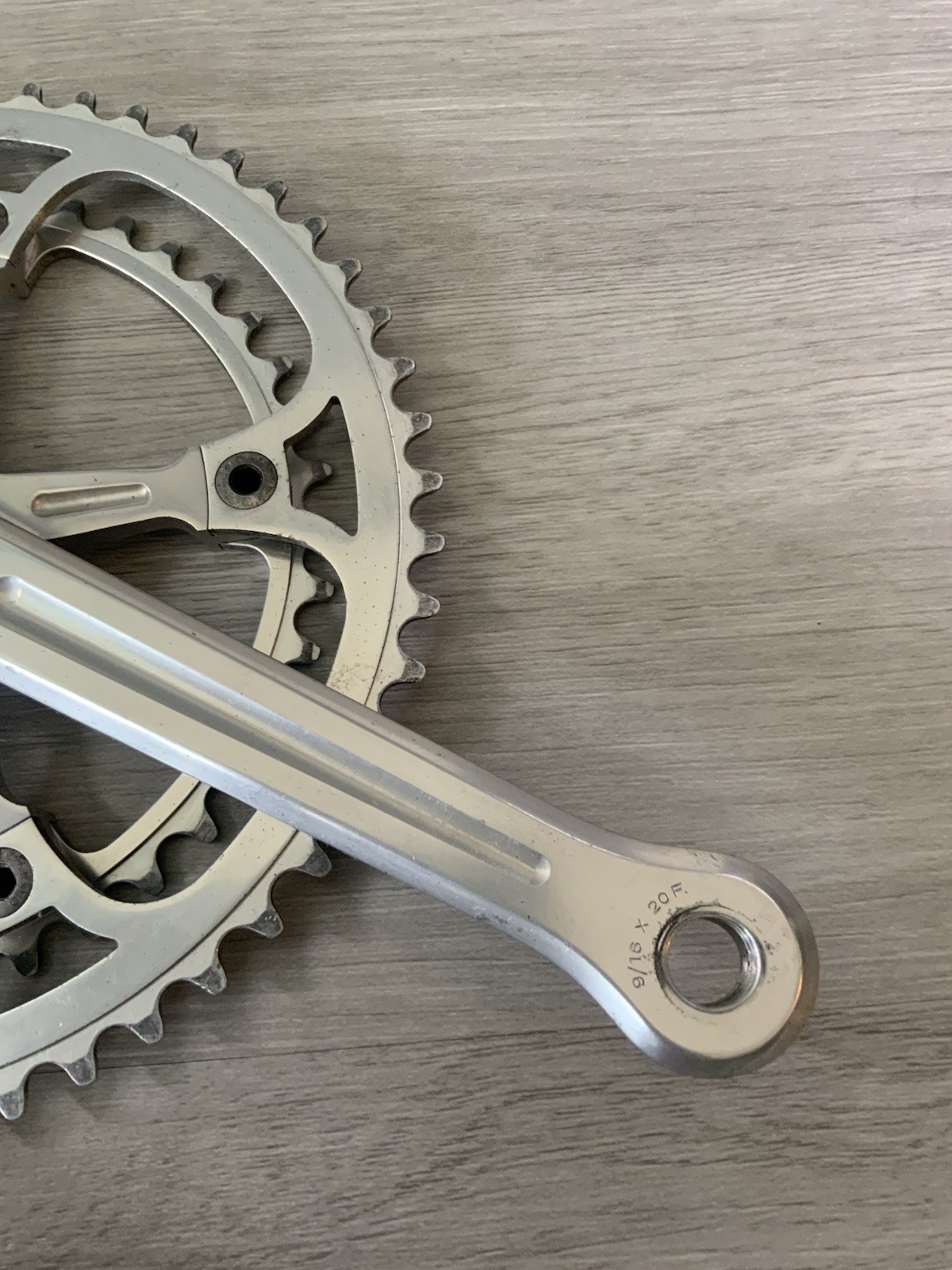CAMPAGNOLO SUPER RECORD CRANKSET DOUBLE 53-42 TOOTH 170 MM ARMS RECORD CAPS