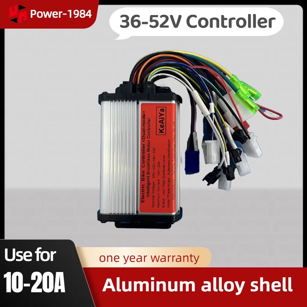 Ebike Controller 36v 42v 48v 52v 10A 20A Electric Scooter Bicycle Bike 250W 350W