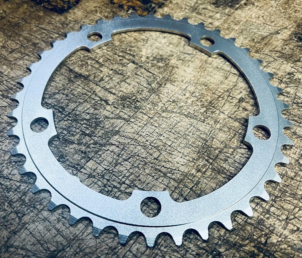 SILVER Single Speed Chainring 40T / 130 BCD 5-Bolt AluminumRoad / MTB – NEW NOS