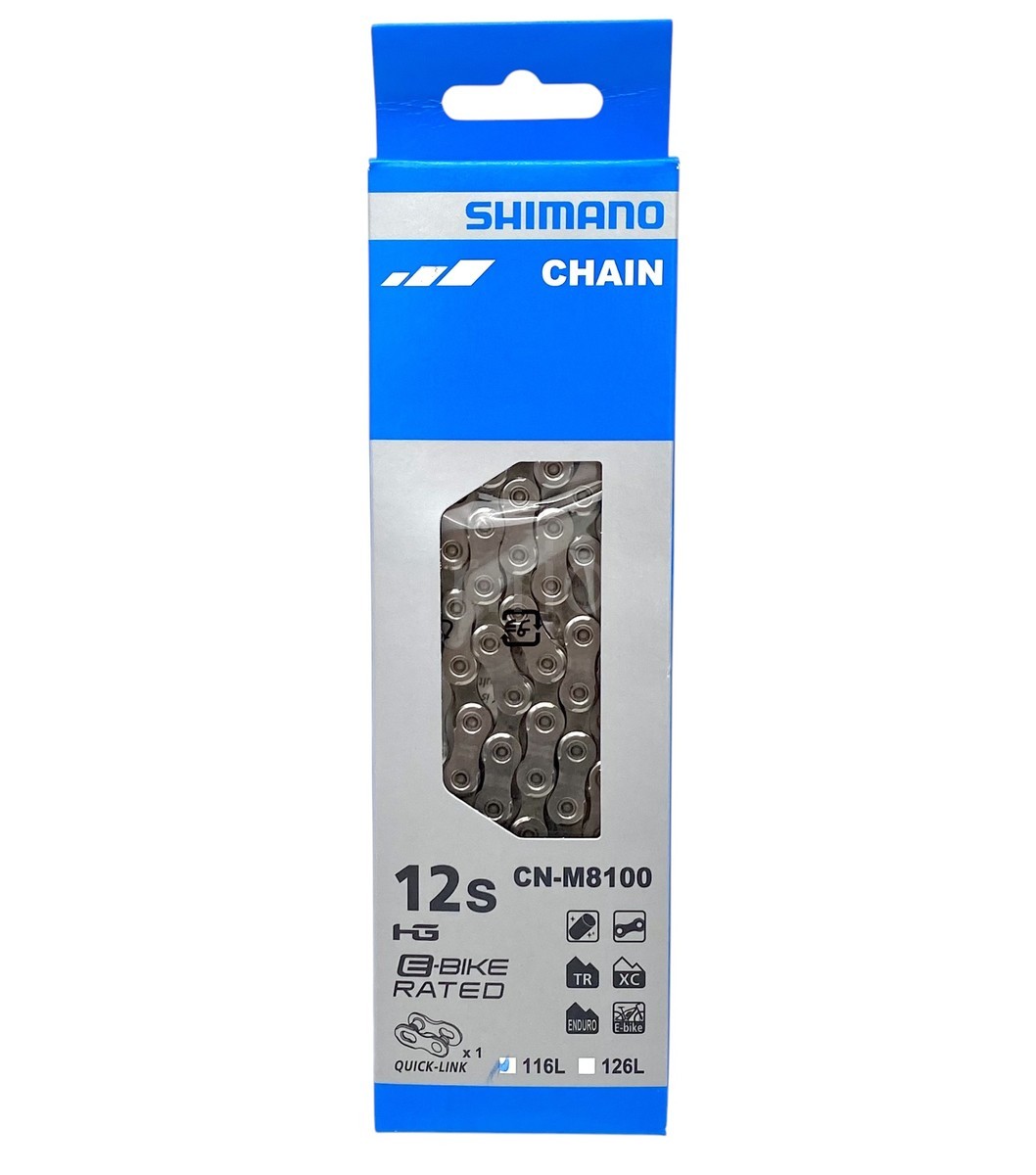 Shimano Deore XT CN-M8100 116L 12 Speed MTB,e-Bike Chain SIL-TEC W/ Quick link