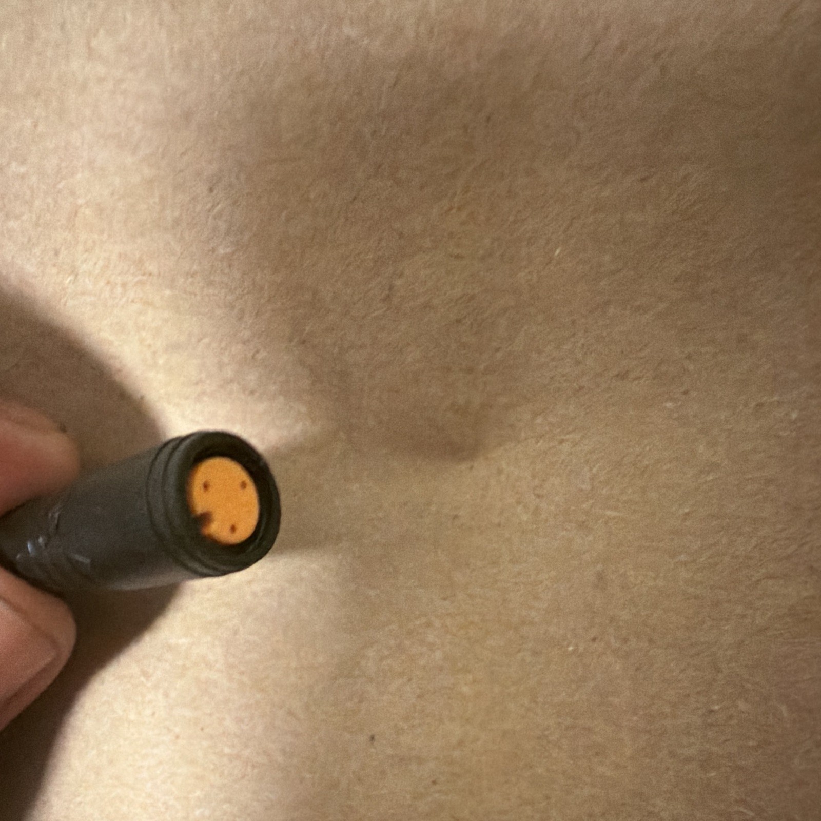 Black/Orange Wired Plastic 2-Pin Round Connector Male to Female Adapter