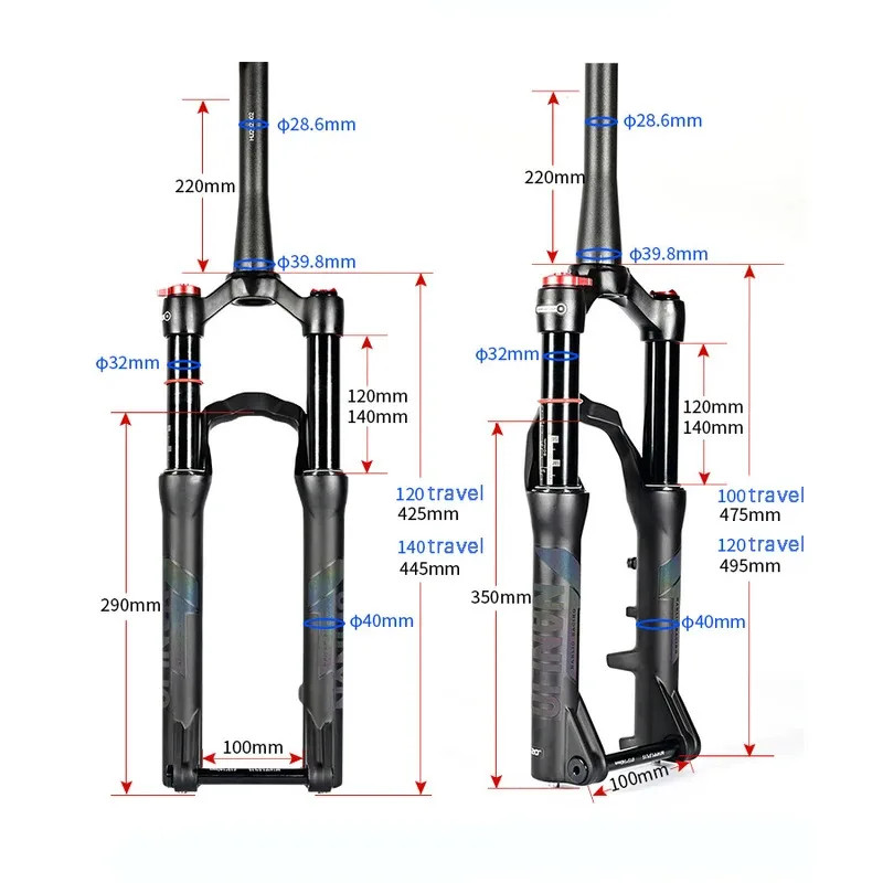 MTB Suspension Air Fork 20/24Inch Shoulder-Type Shock Mountain Bike Front Fork