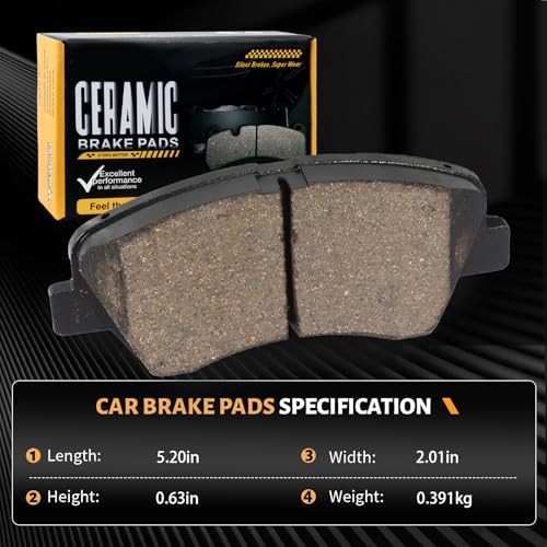 D1593 Front Ceramic Brake Pads Kit Fit For Hyundai Accent 2012-2017, For HZ1593
