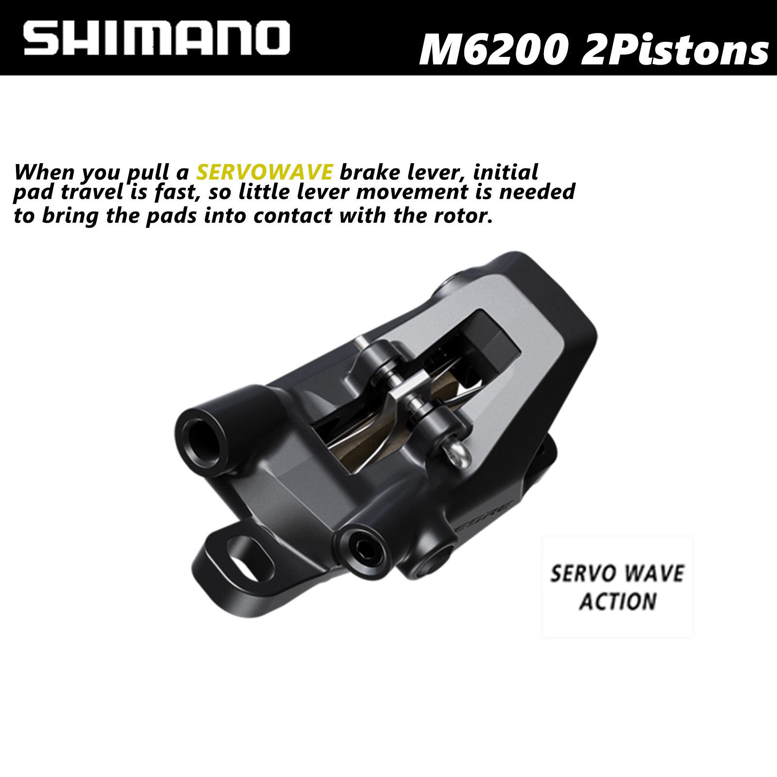 Shimano Deore SL-M6200,BR-M6200 2Piston Hydraulic Disc Brake Set Front&Rear Bulk