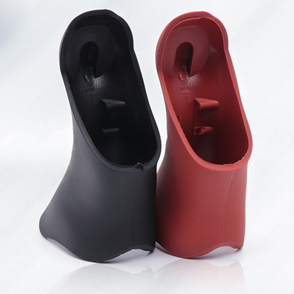 Enhanced Grip and Protection Silicone Bicycle Handlebar Cover Black/Red