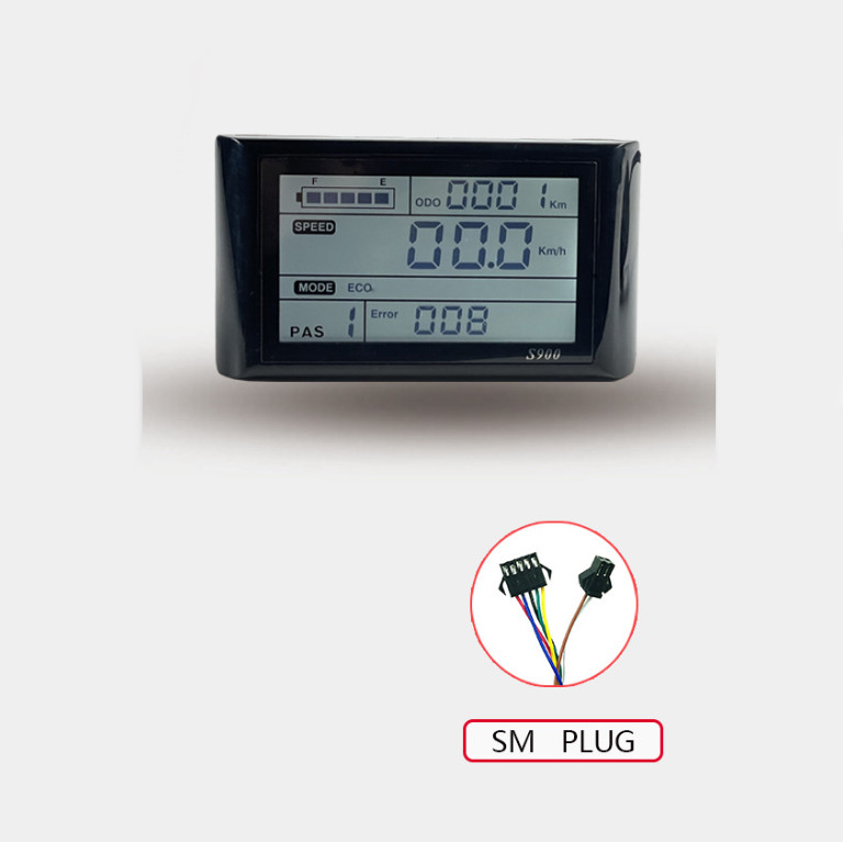 ECOTRIC S900 48V LCD Display for E-Bike 5PIN Real Time Speed&Battery Display.