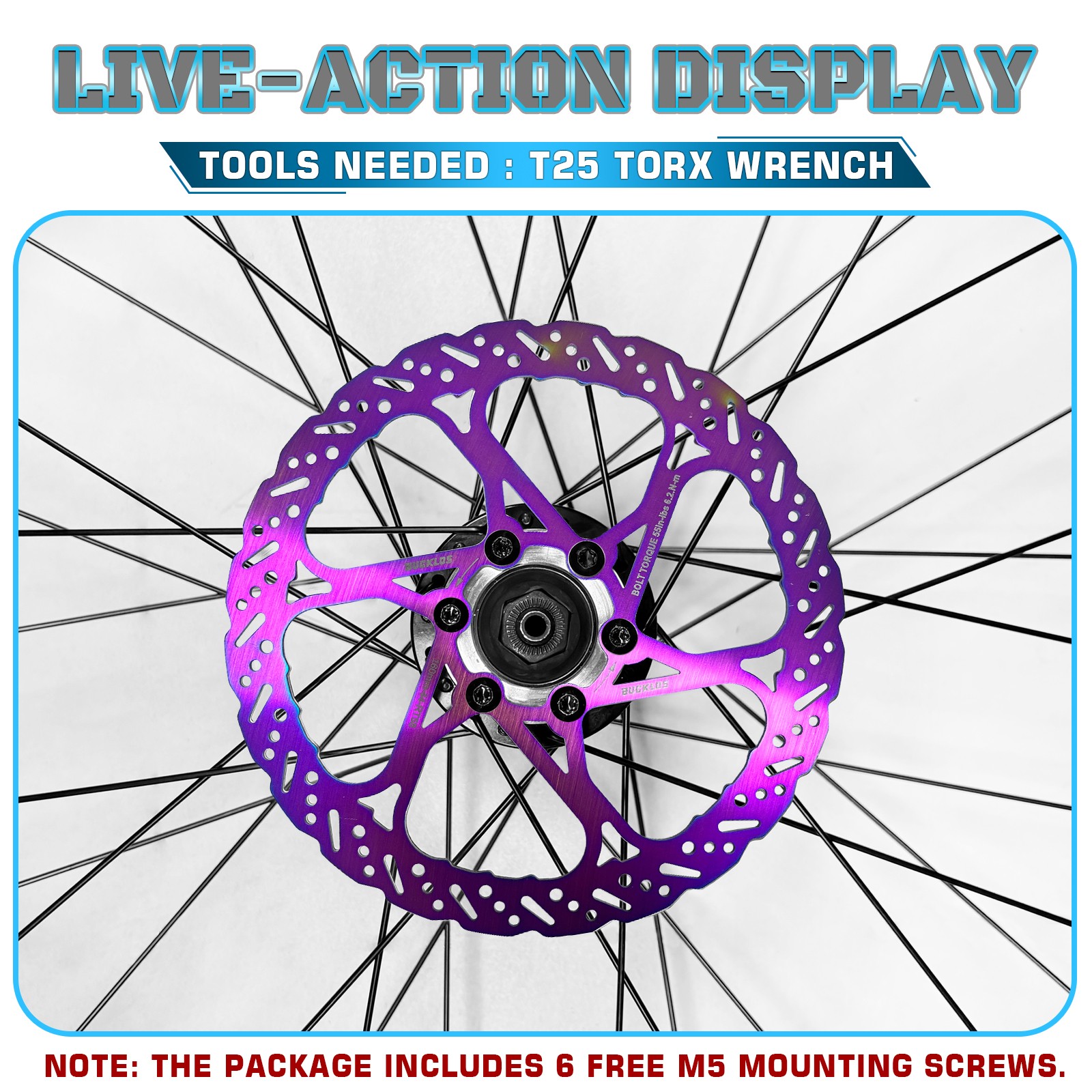 Bicycle Disc Brake Rotor Hydraulic 140/160/180/203mm MTB/BMX Bike Aluminum US