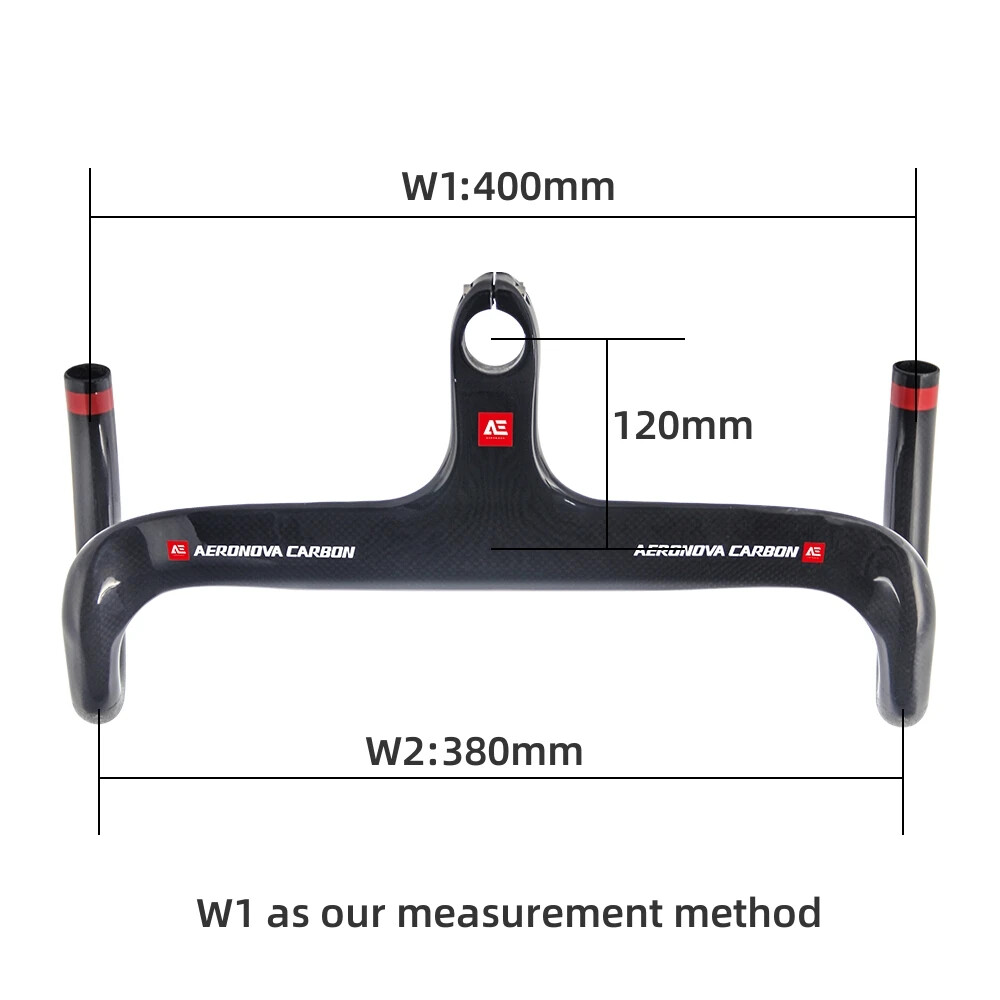 Carbon Road Bike Integrated Handlebar Stem 28.6mm Internal Routing Handlebar