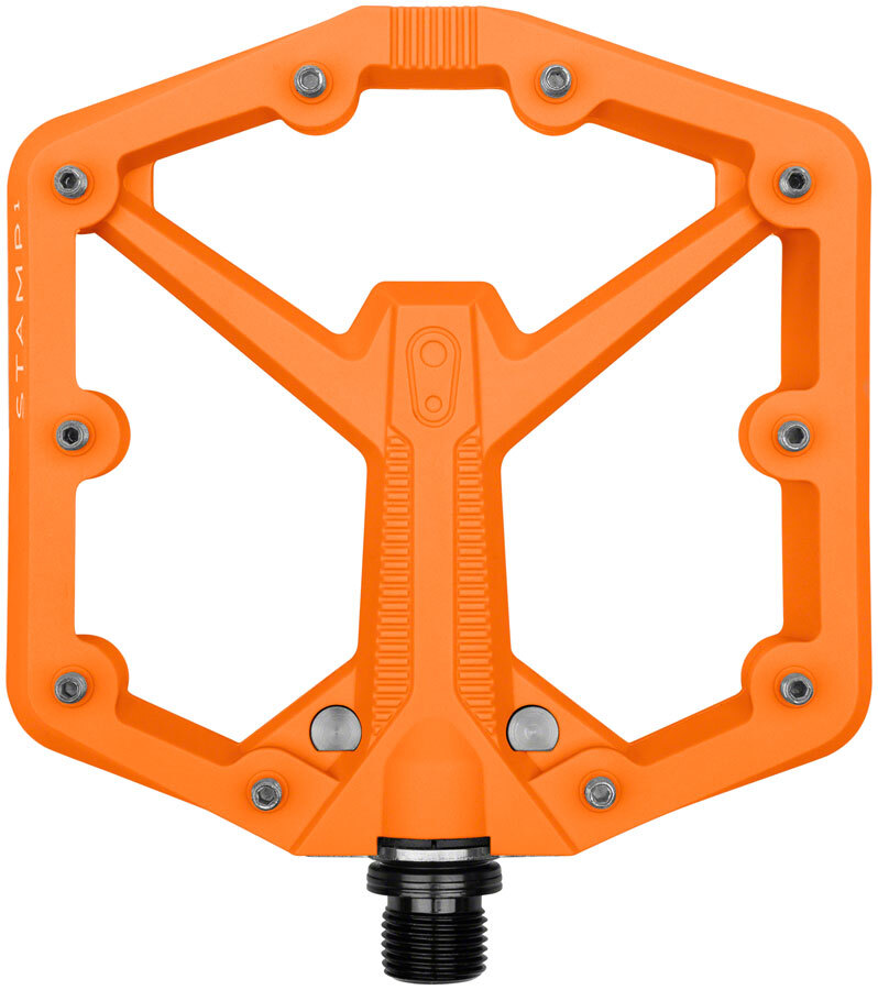 Crank Brothers Stamp 1 Gen 2 Pedals – Platform, Composite, 9/16″, Orange, Large