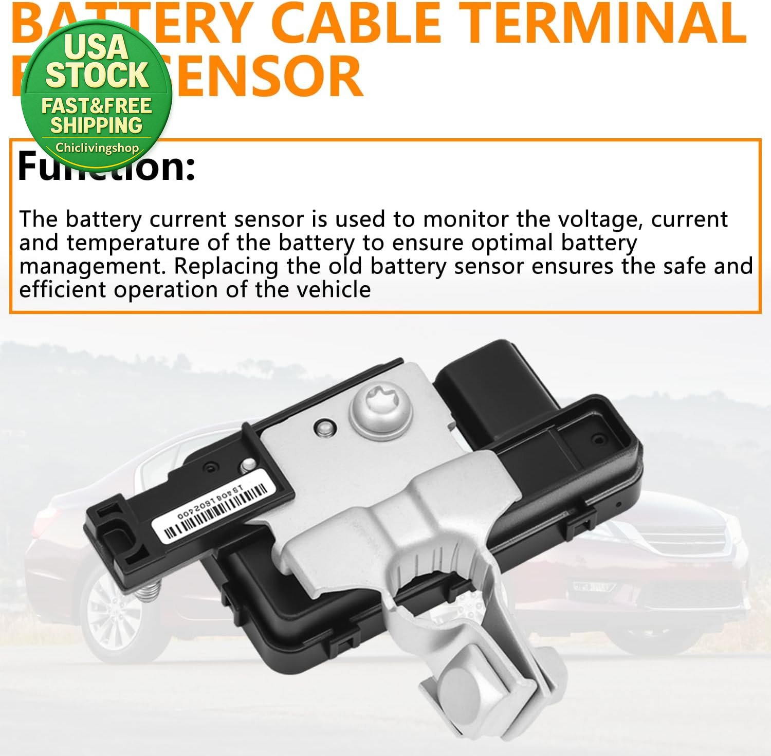 Battery Cable Terminal End Sensor Compatible Honda Accord Acura RLX 2014-2020