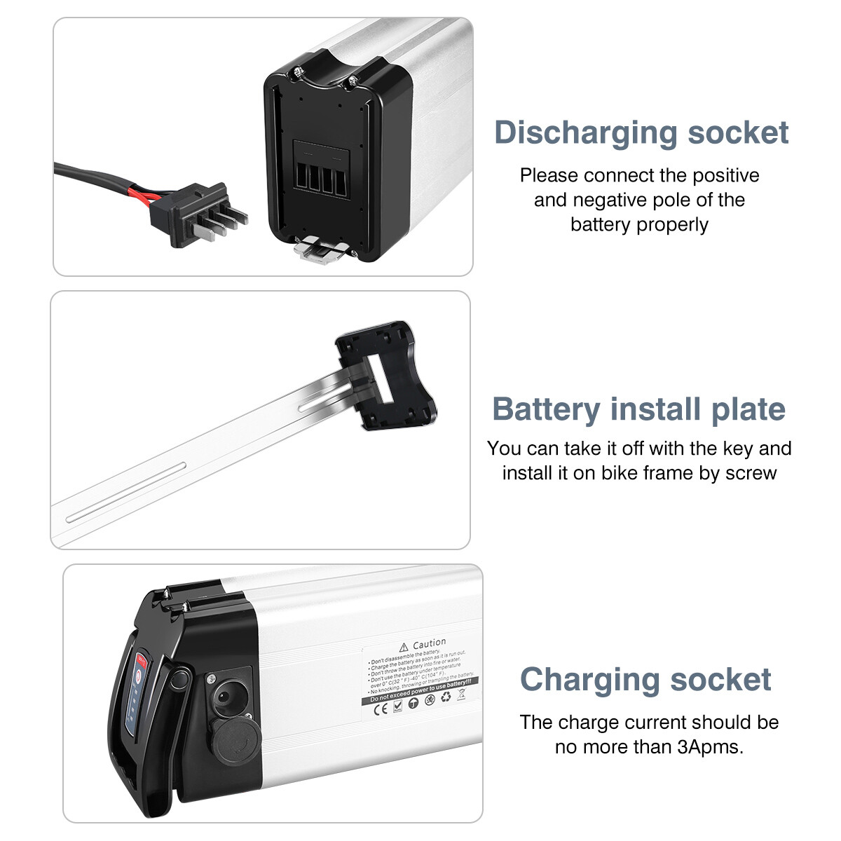 Silverfish E Bike Battery 48V 12.5Ah Lithium Battery For Hiboy Electric Bike EX6