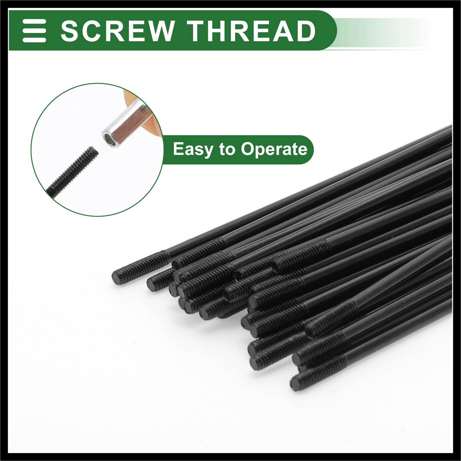 1 Set 14G 131mm Length Bicycle Spokes Nipple Carbon Steel Black Universal New