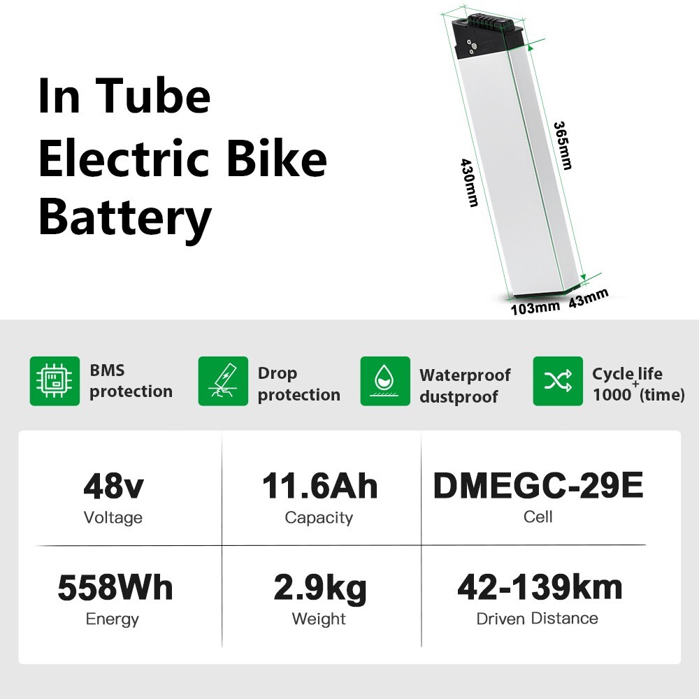 Samebike LO26 20LVXD30 LAFLY X3 X5 Folding Ebike Battery 48V 11.6Ah E-Bikes
