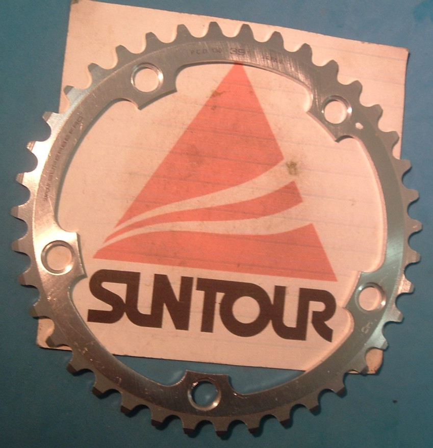 SunTour Japan Superbe Pro 39Tx 130BCD Road Chainring NEW/NOS 2×6/7/8/9-Spd-NIB