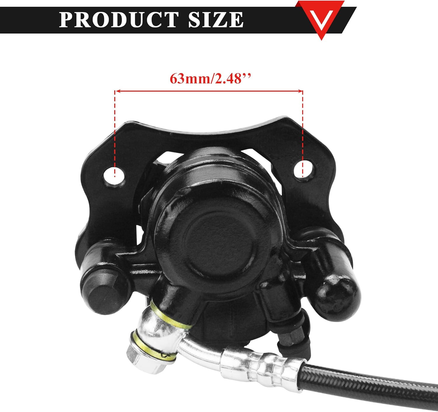 Hydraulic Front Disc Brake Caliper System + 158Mm Disk Brake Rotor for 50Cc 70Cc